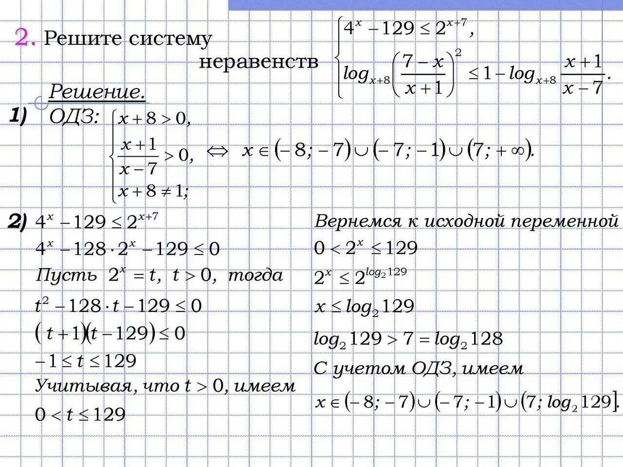 Решение Логарифмических Неравенств По Фото