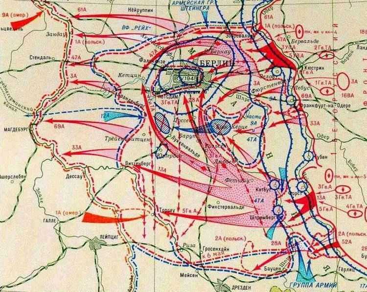 Карта вов битва за берлин